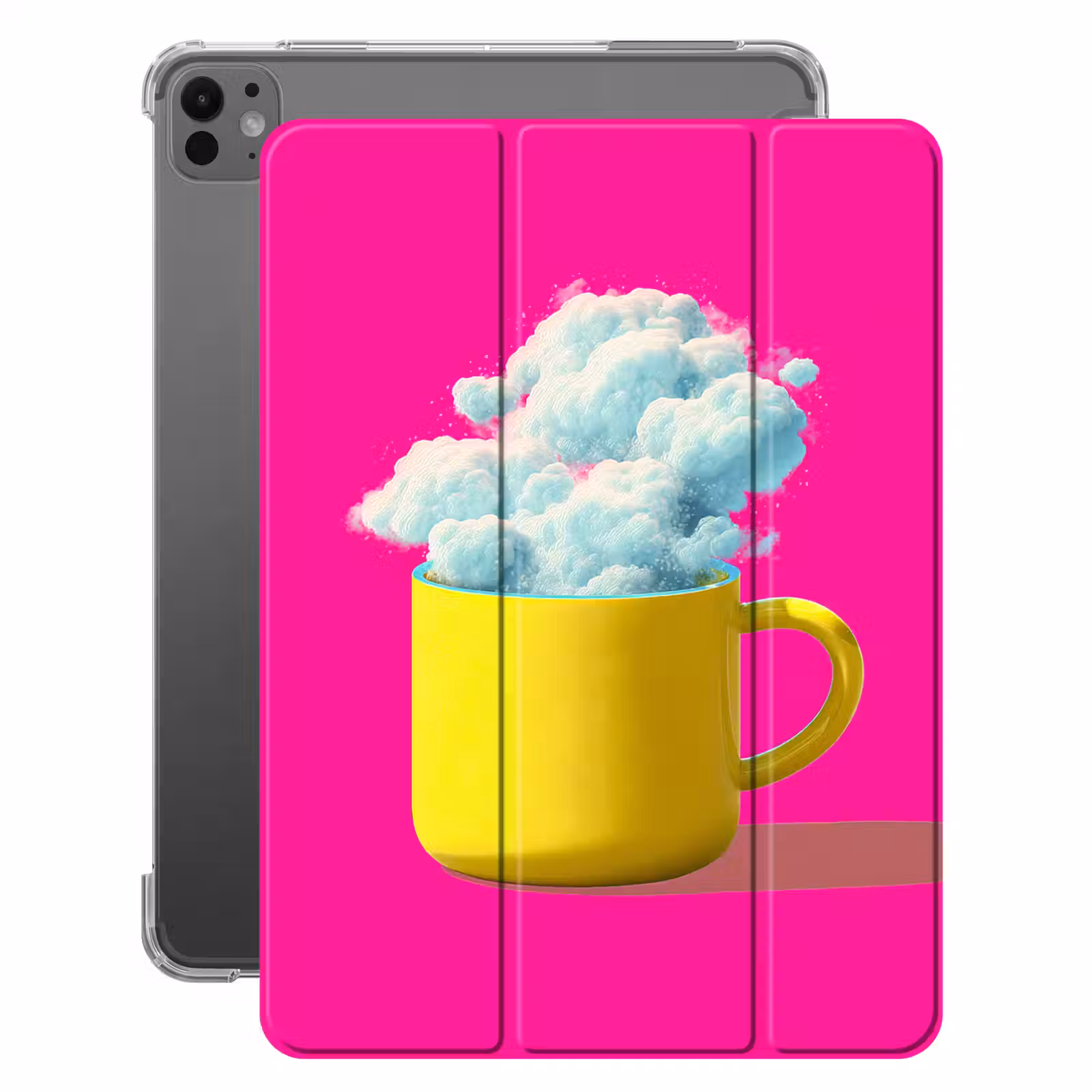 iPad-Hülle - Becher - Wolken - Rosa - Minimalistisch — 1
