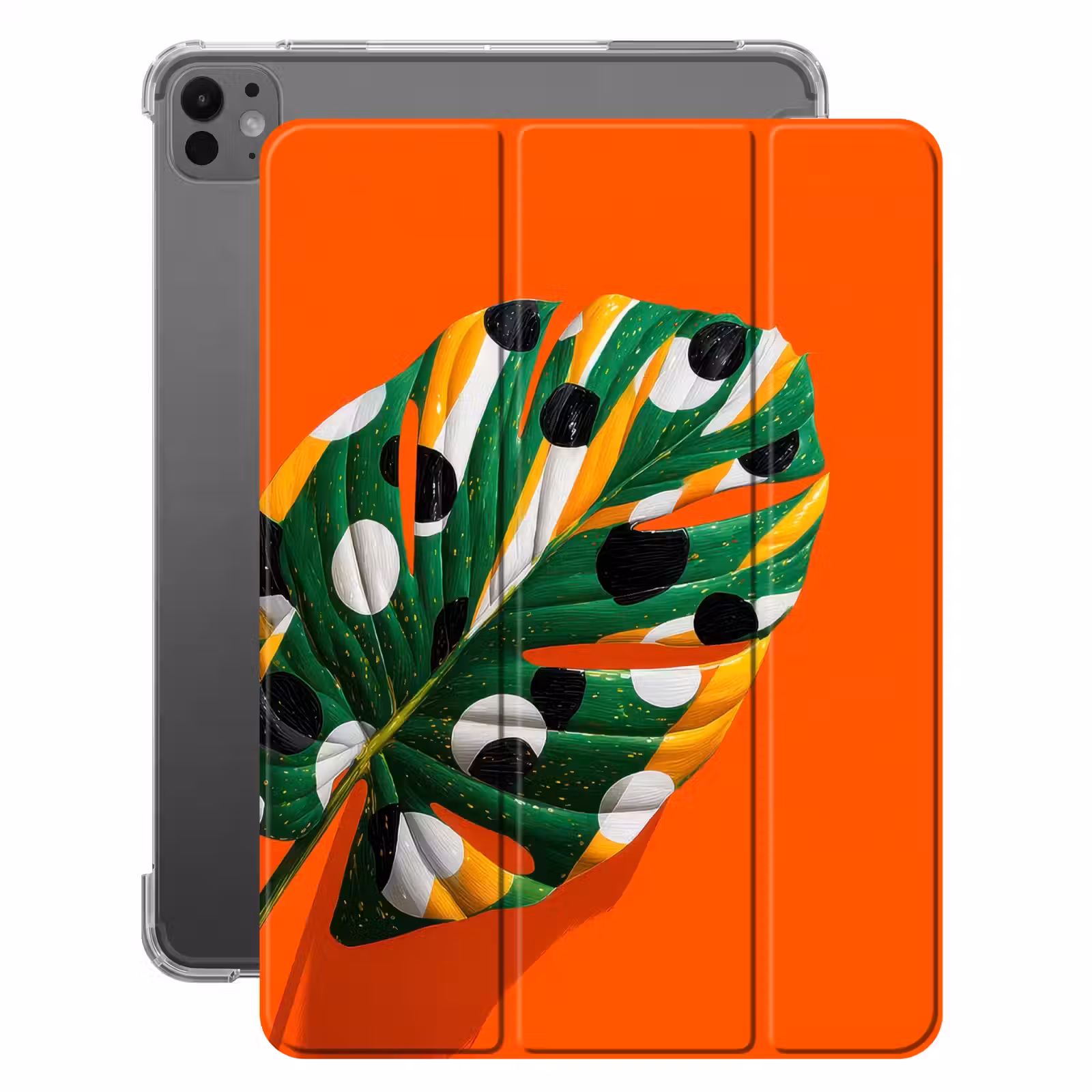 iPad-Hülle - Blatt - Orange - Punkte - Bunt — 1