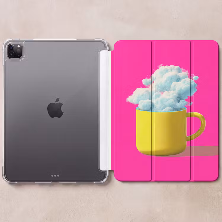 iPad-Hülle - Becher - Wolken - Rosa - Minimalistisch — 6