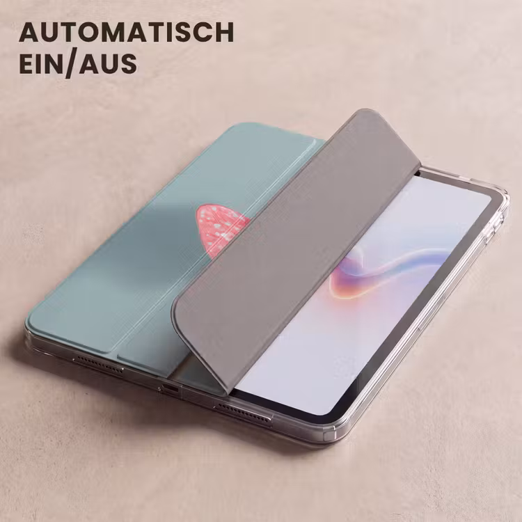 iPad-Hülle - Blatt - Anthurie - Punkte - Rosa — 5
