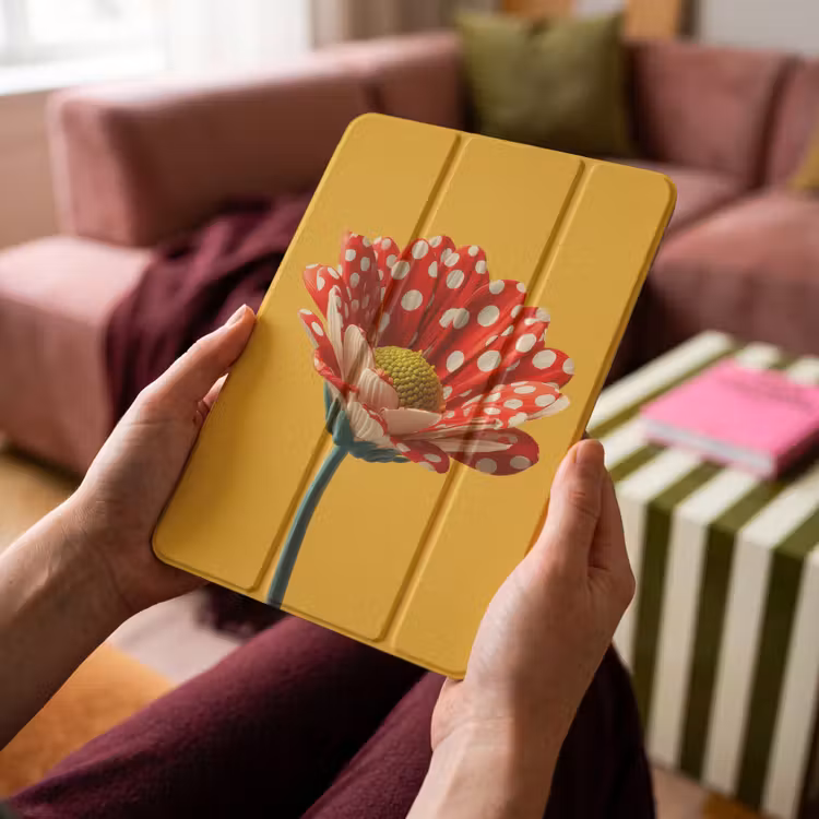 iPad-Hülle - Blume - Rot - Tupfen — 4