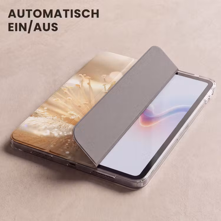 iPad-Hülle - Blume - Weiß - Glitter - Gold - Modern — 5