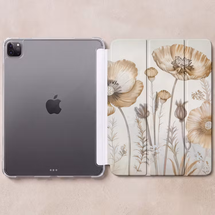 iPad-Hülle - Blumen - Beige - Natur - Illustration — 6
