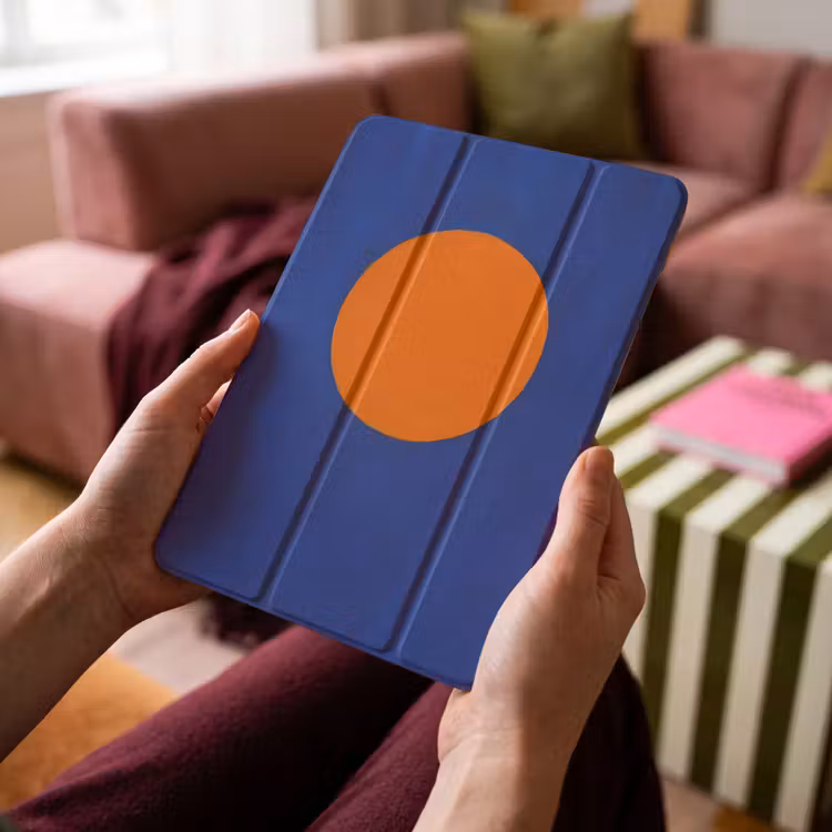 iPad-Hülle - Form - Rund - Minimalistisch - Blau — 4