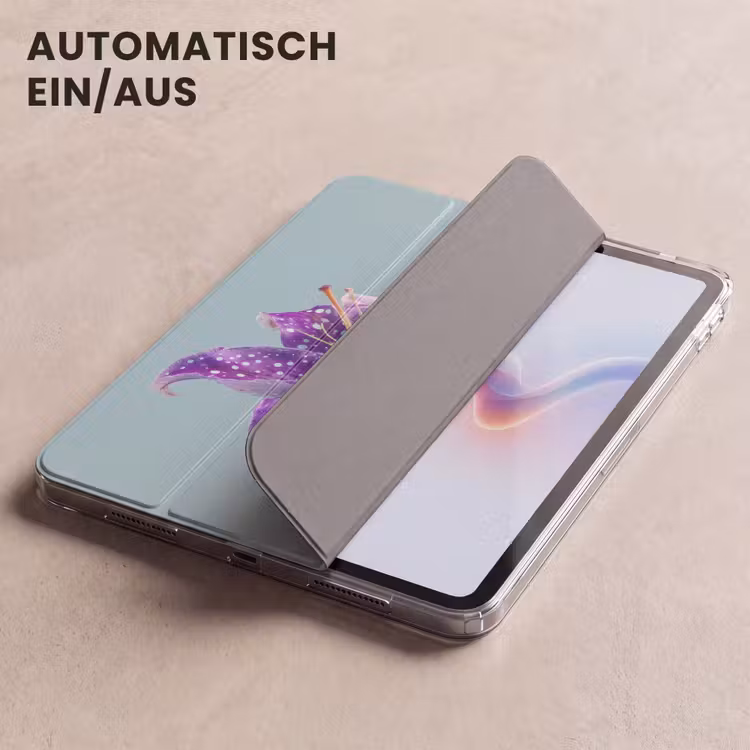 iPad-Hülle - Lilie - Blume - Lila - Tupfen — 5