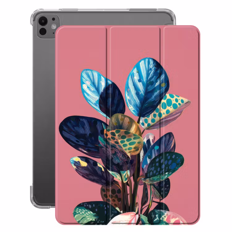 iPad-Hülle - Pflanze - Blätter - Punkte - Abstrakt — 1