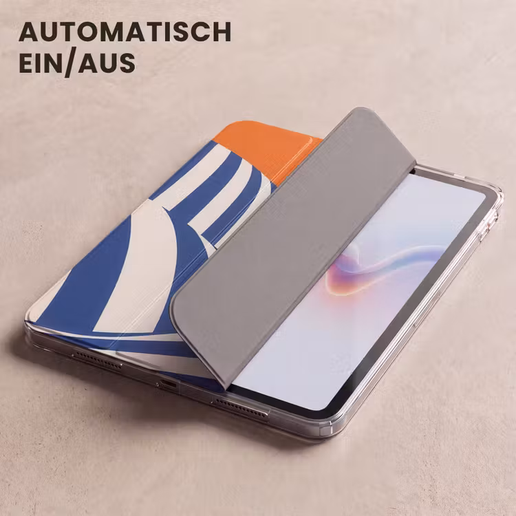 iPad-Hülle - Radfahrer - Hügel - Streifen - Blau — 5