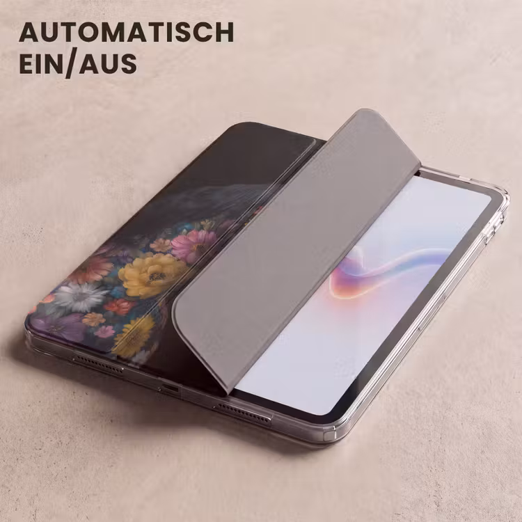 iPad-Hülle - Pferd - Blumen - Schwarz — 5