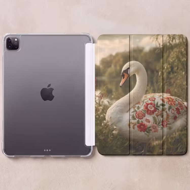 iPad-Hülle - Schwan - Blumen - Natur — 6