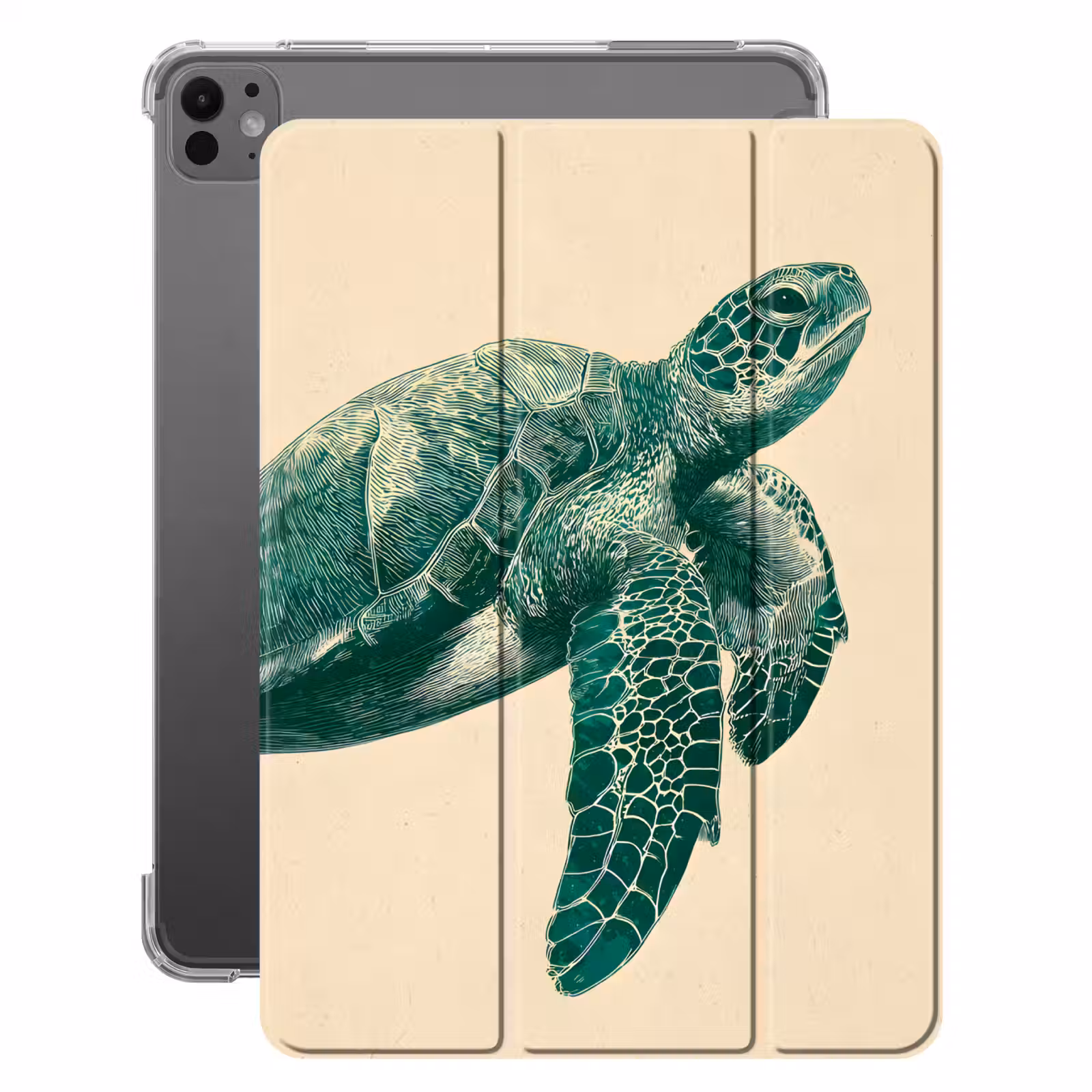 iPad-Hülle - Schildkröte - Elegant - Grün - Schild — 1