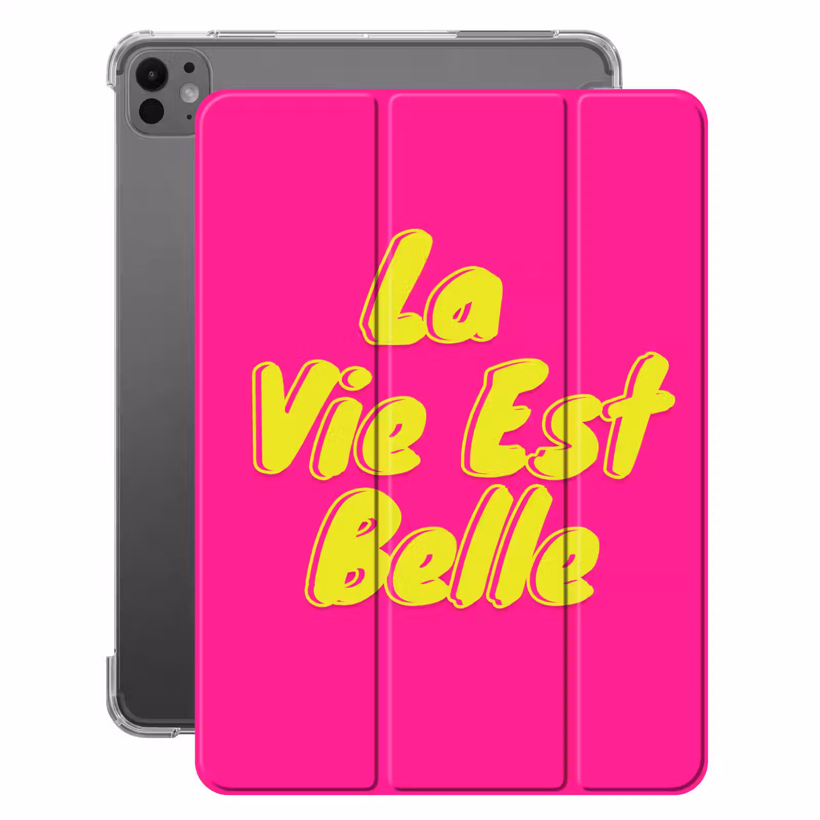 iPad-Hülle - Zitat - Retro - Rosa — 1