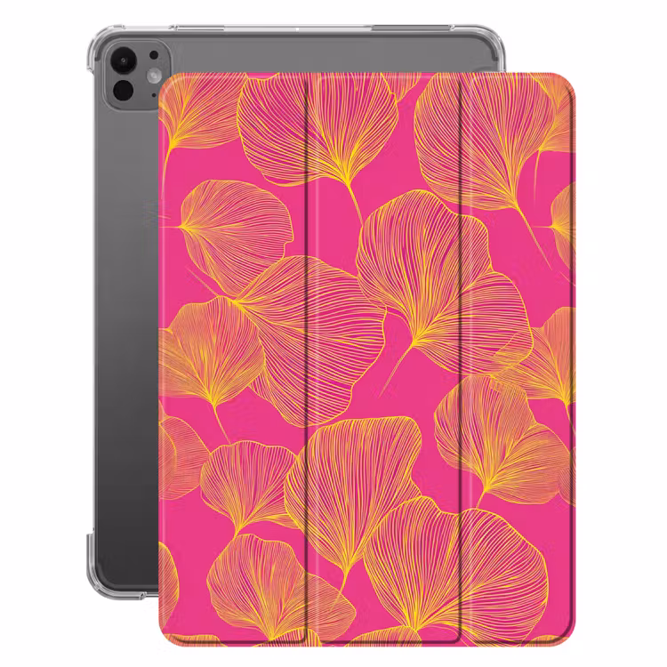 iPad-Hülle - Blätter - Adern - Grafik - Rosa — 1
