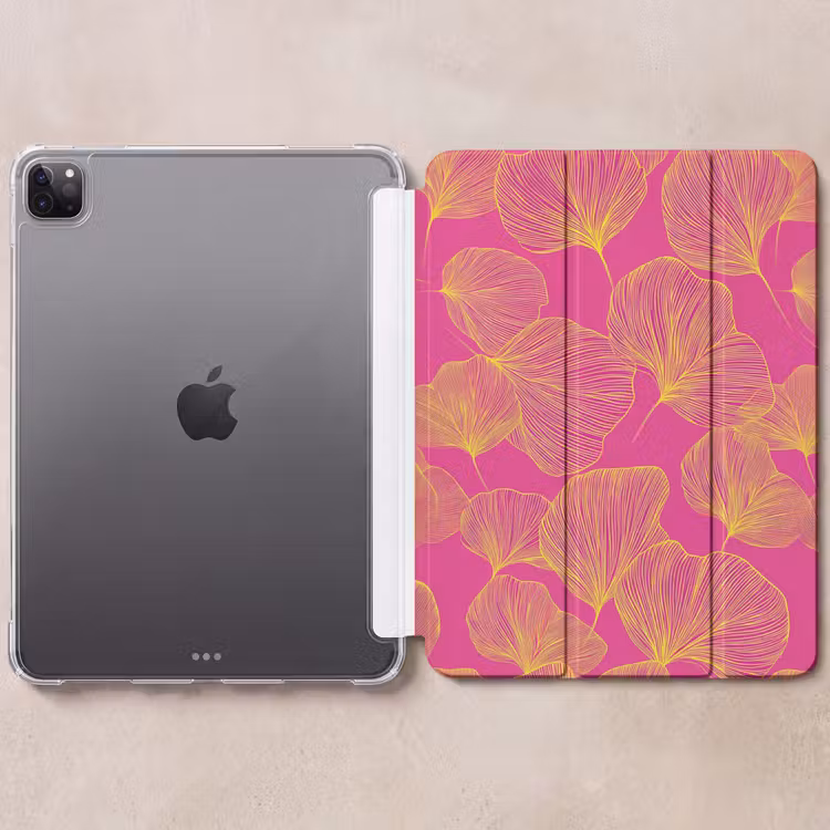 iPad-Hülle - Blätter - Adern - Grafik - Rosa — 6