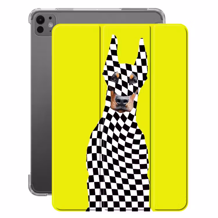 iPad-Hülle - Dobermann - Blockiert - Gelb — 1