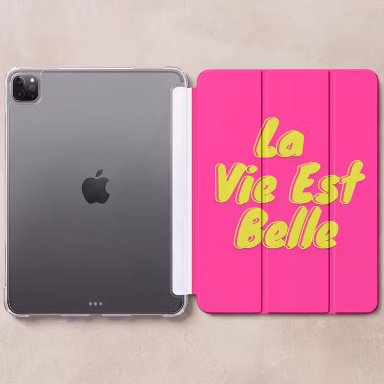 iPad-Hülle - Zitat - Retro - Rosa — 6