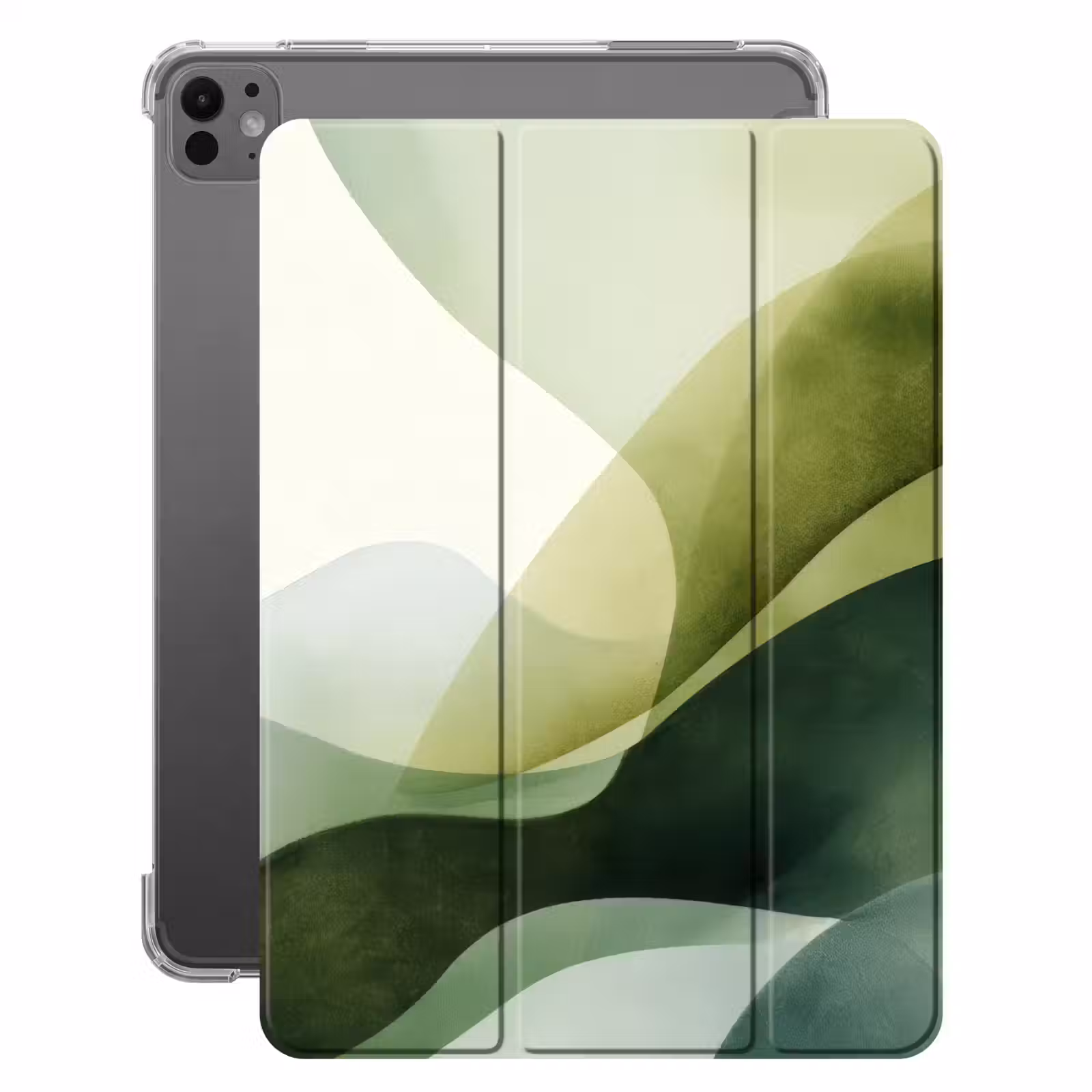 iPad-Hülle - Wellen - Abstrakt - Hellgrün - Ornamental — 1