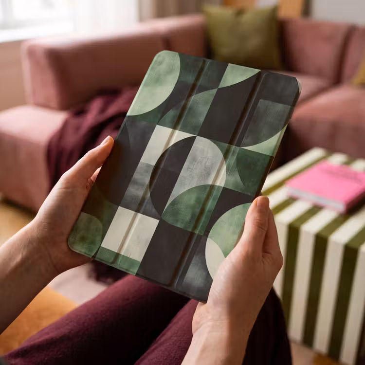 iPad-Hülle - Abstrakt - Grün - Formen — 4