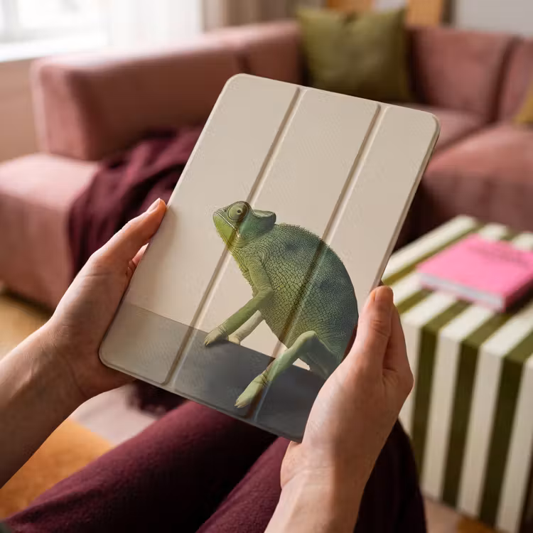 iPad-Hülle - Chamäleon - Grün - Minimalistisch — 4