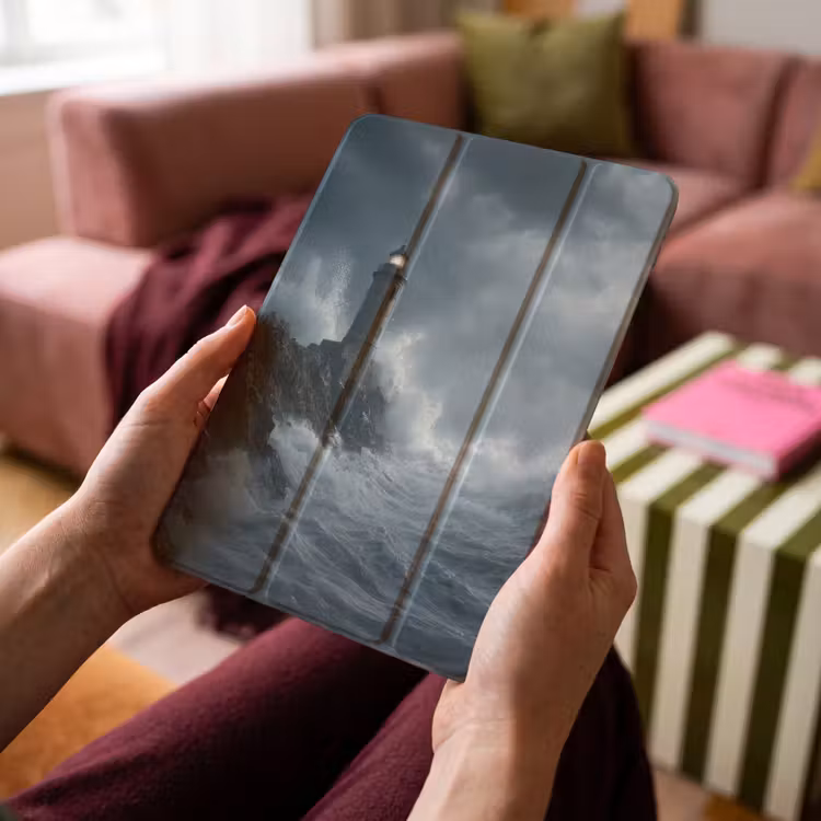 iPad-Hülle - Felsen - Leuchtturm - Wellen - Klippen — 4