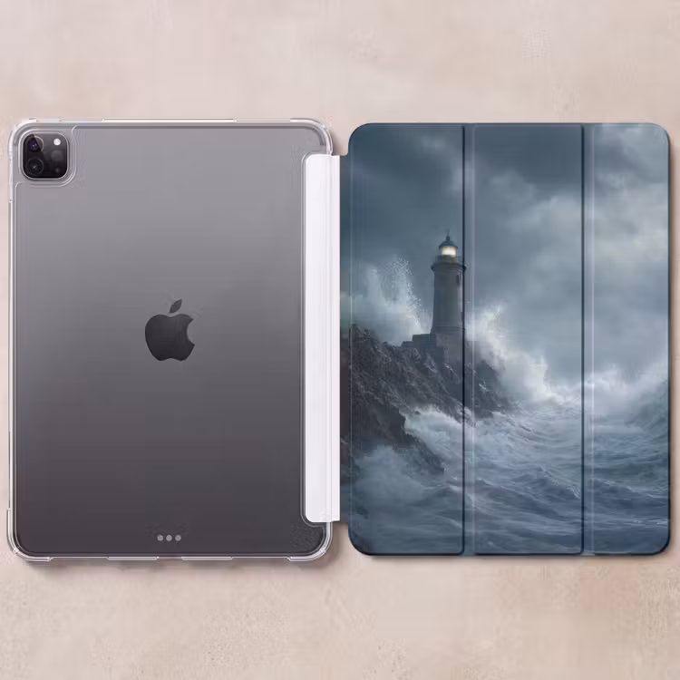 iPad-Hülle - Felsen - Leuchtturm - Wellen - Klippen — 6
