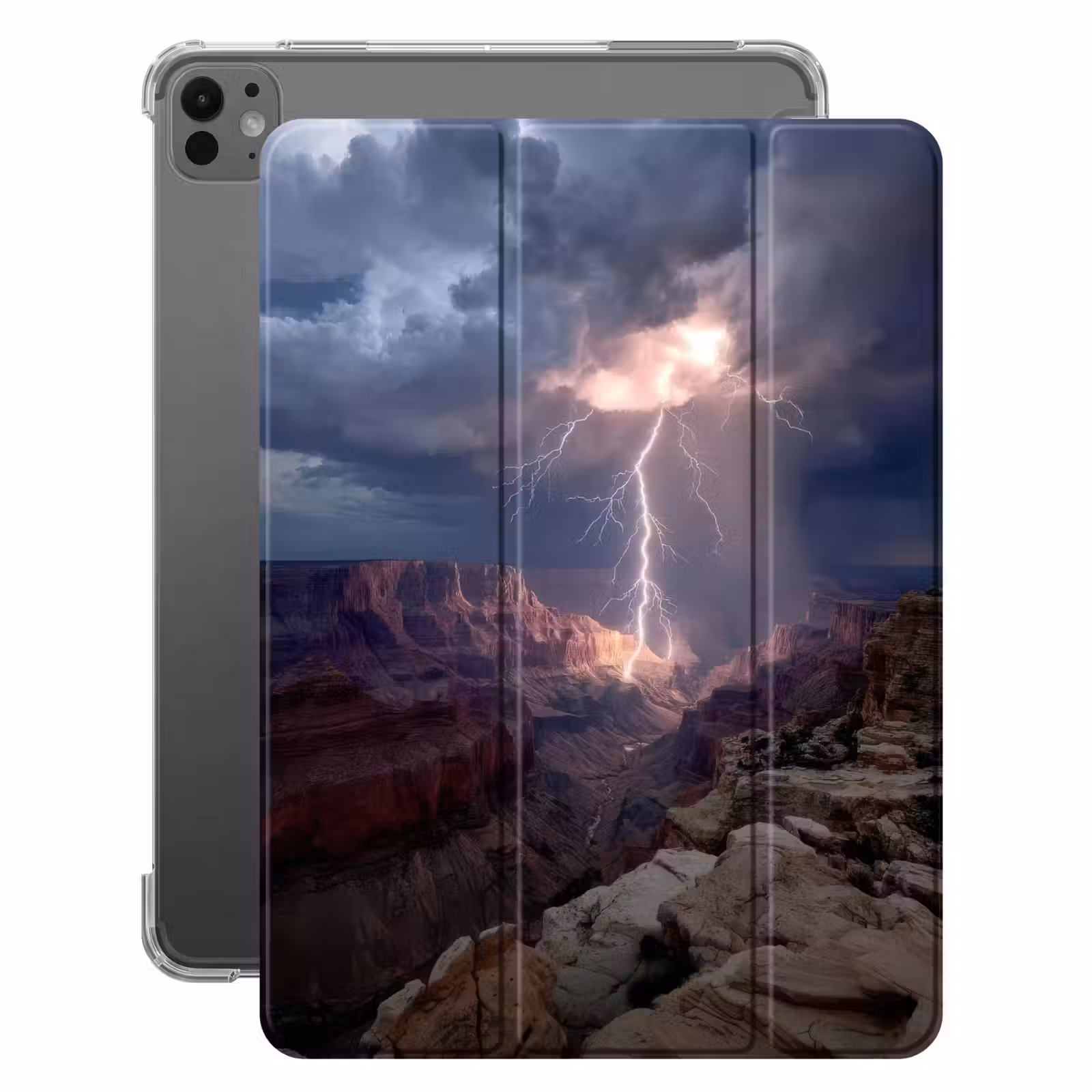 iPad-Hülle - Blitze - Wolken - Schlucht — 1