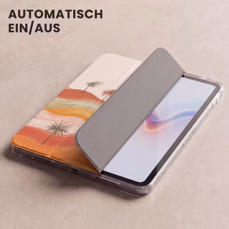 iPad-Hülle - Abstrakte Landschaft - Palmen - Farbenfroh — 5