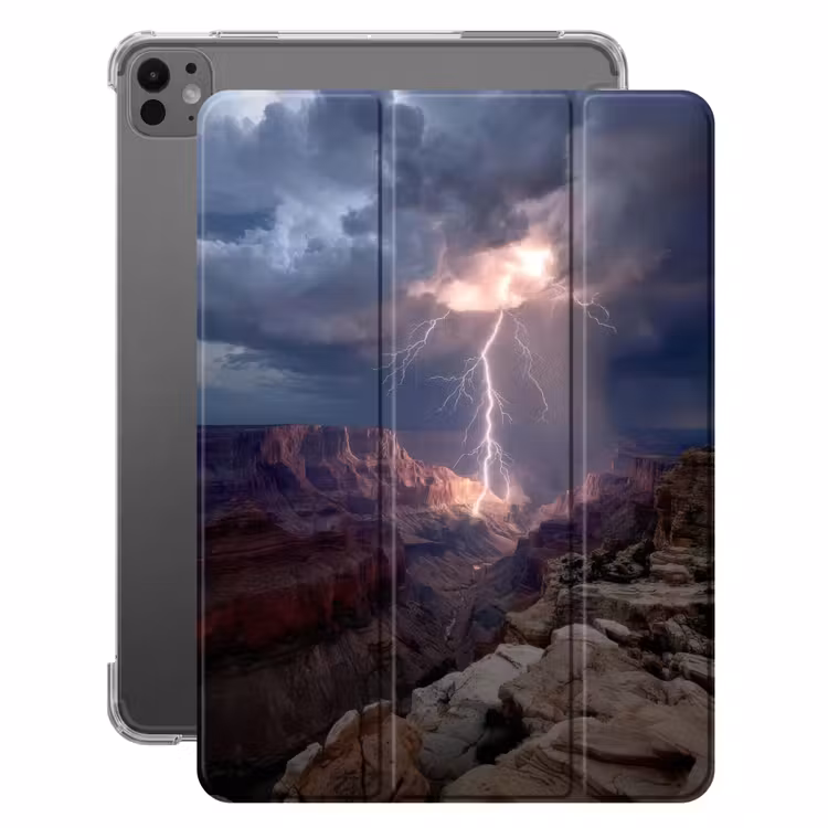 iPad-Hülle - Blitze - Wolken - Schlucht — 1