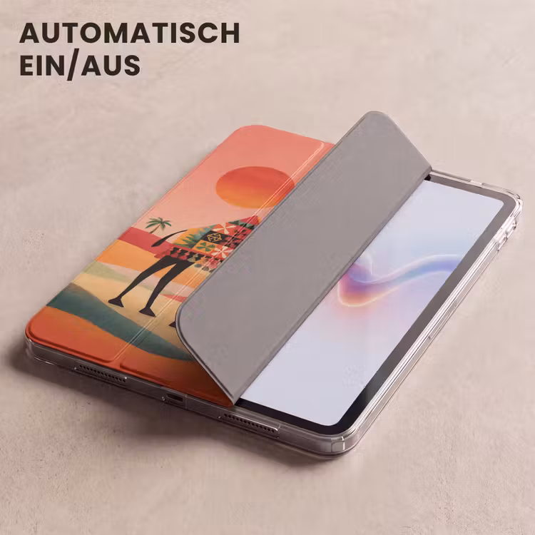 iPad-Hülle - Kamel - Farbiger Teppich - Dünen - Rote Sonne — 5