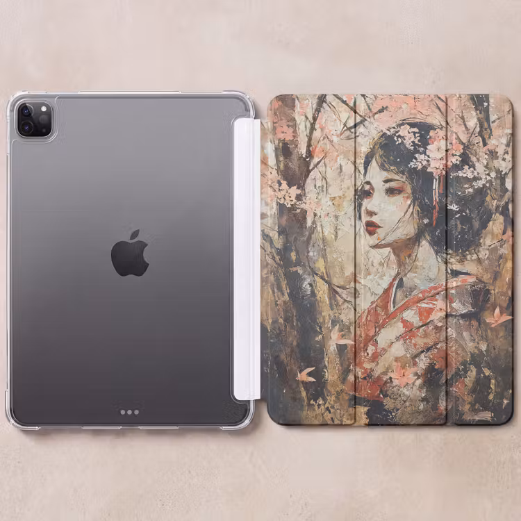 iPad-Hülle - Kimono - Frau - Kirschbäume — 6