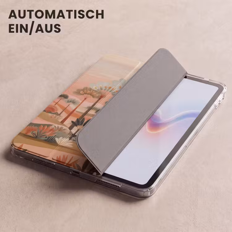 iPad-Hülle - Rosa Landschaft - Palmen - Wasser — 5