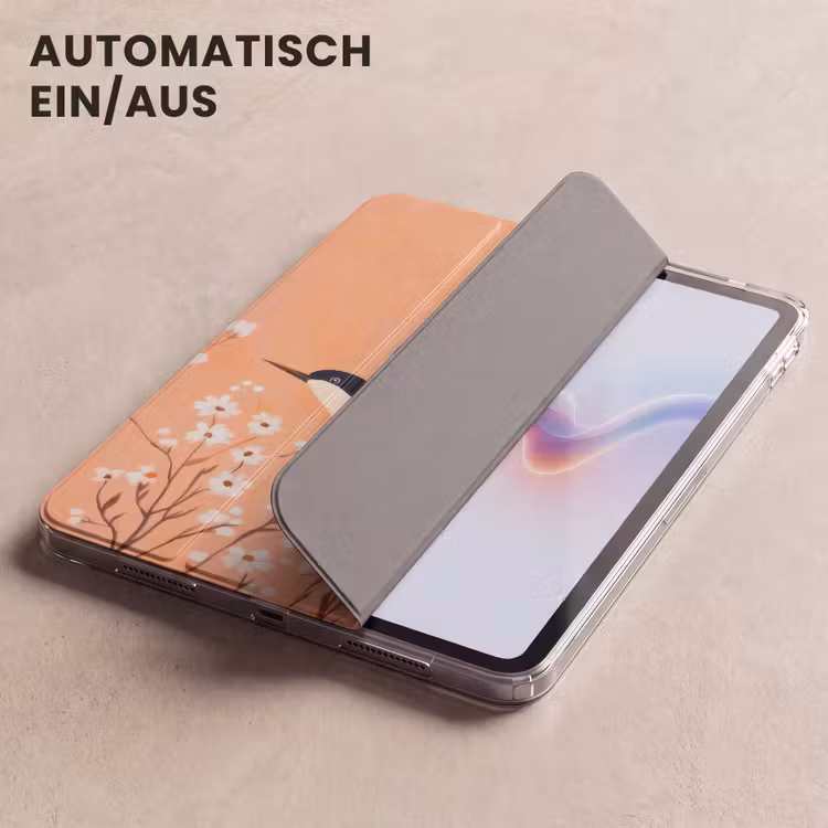 iPad-Hülle - Vogel - Blütenzweige - Warm - Farbenfroh — 5