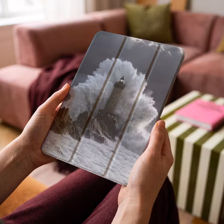 iPad-Hülle - Welle - Leuchtturm - Schäumendes Wasser — 4