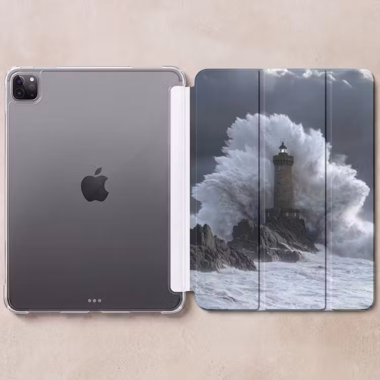 iPad-Hülle - Welle - Leuchtturm - Schäumendes Wasser — 6