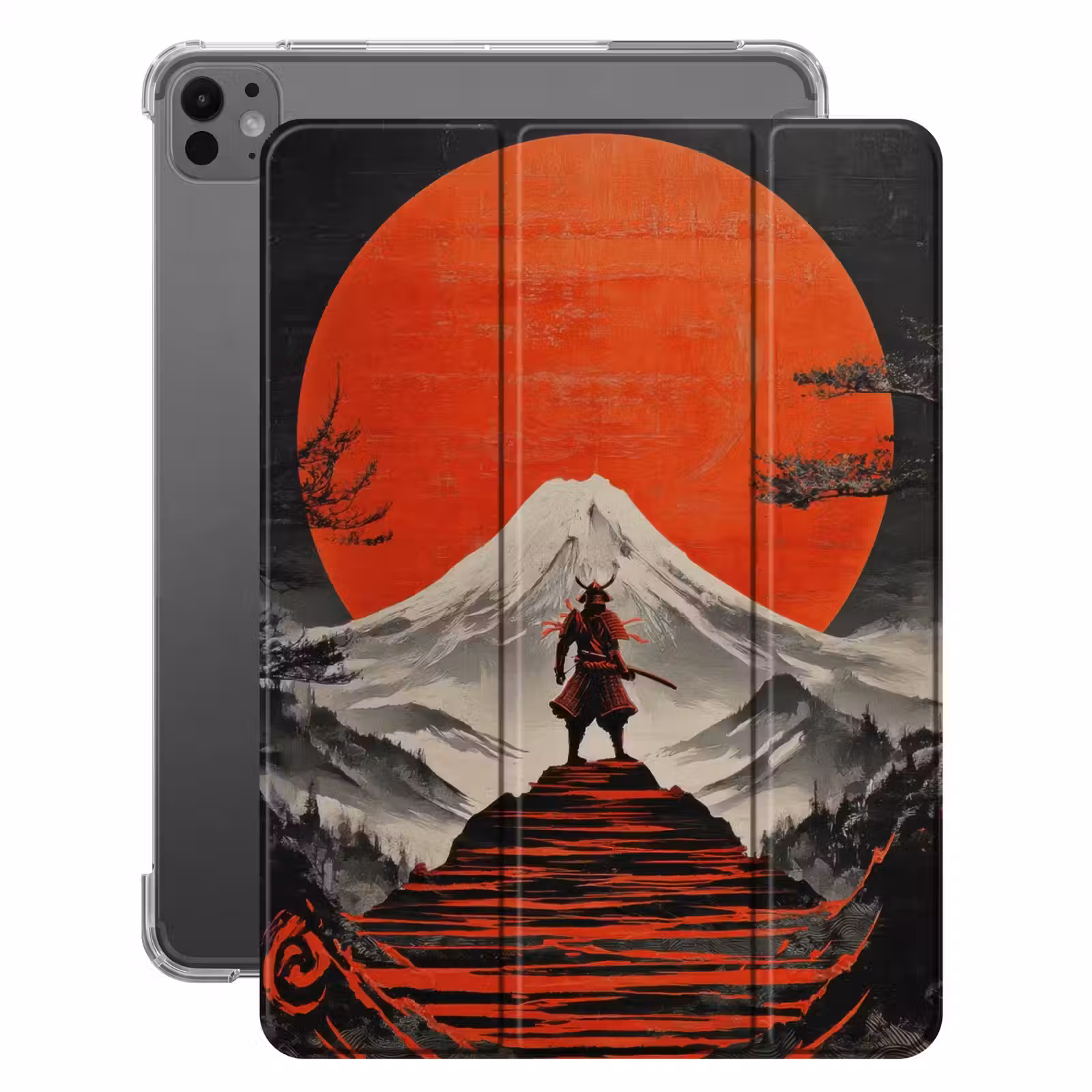 iPad-Hülle - Krieger - Rote Stufen - Sonne - Berg — 1