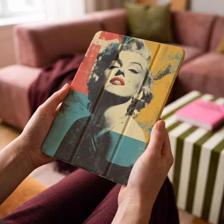 iPad-Hülle - Frau - Rote Lippen - Abstrakte Farbfelder - Pop-Art-Stil — 4