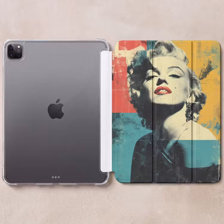 iPad-Hülle - Frau - Rote Lippen - Abstrakte Farbfelder - Pop-Art-Stil — 6