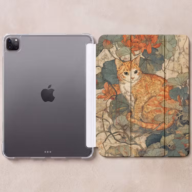 iPad-Hülle - Katze - Ornamental - Blumen — 6