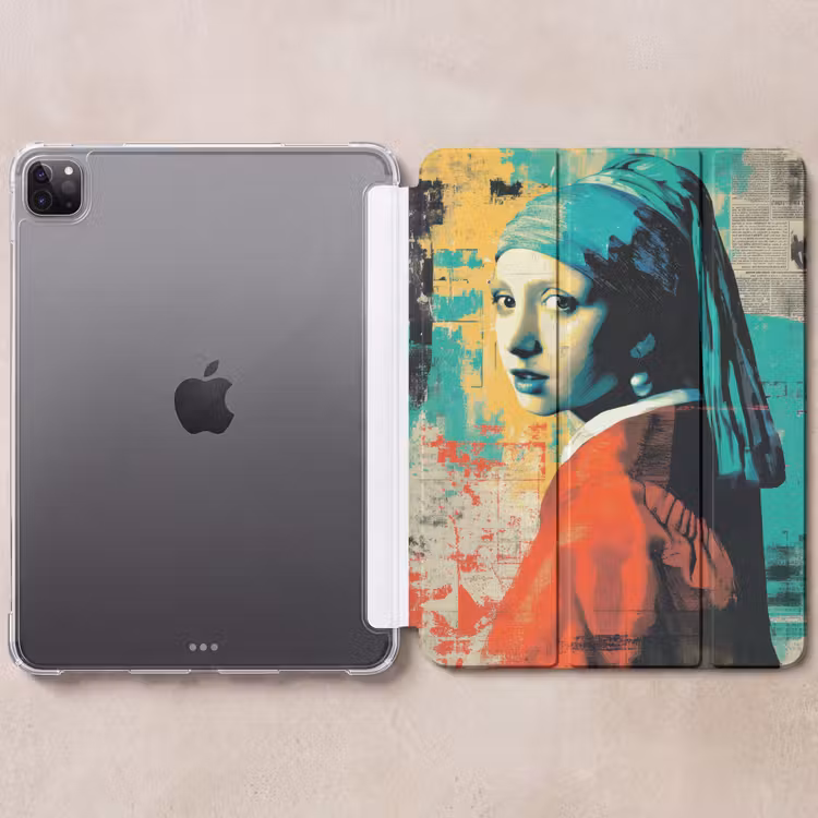 iPad-Hülle - Klassisch - Perlenohrring - Street Art Stil - Farbenfroh — 6