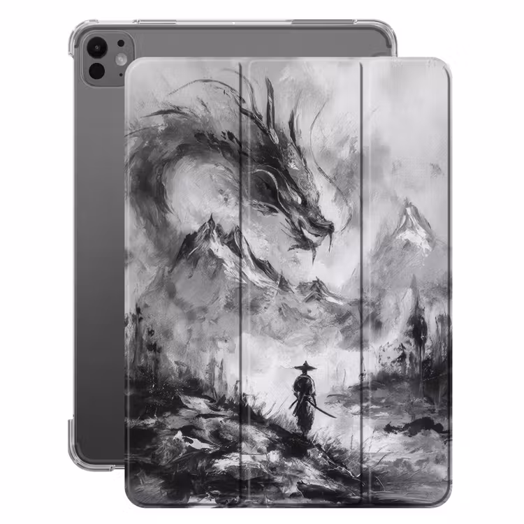 iPad-Hülle - Krieger - Drache - Grau — 1