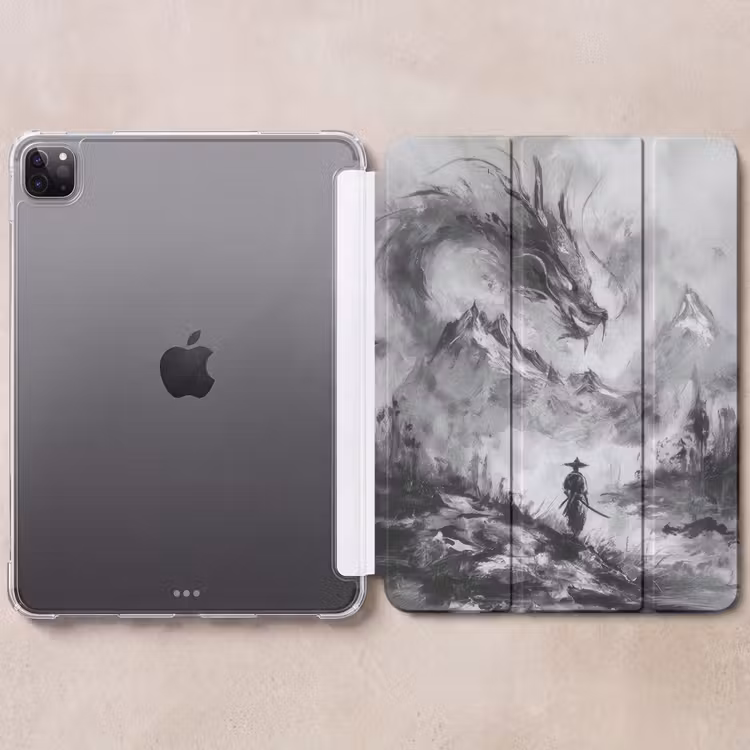 iPad-Hülle - Krieger - Drache - Grau — 6