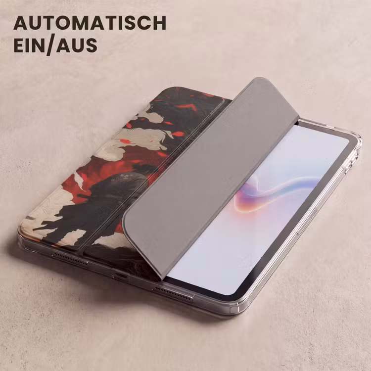 iPad-Hülle - Krieger - Drache - Schwarz - Rot - Rauch — 5