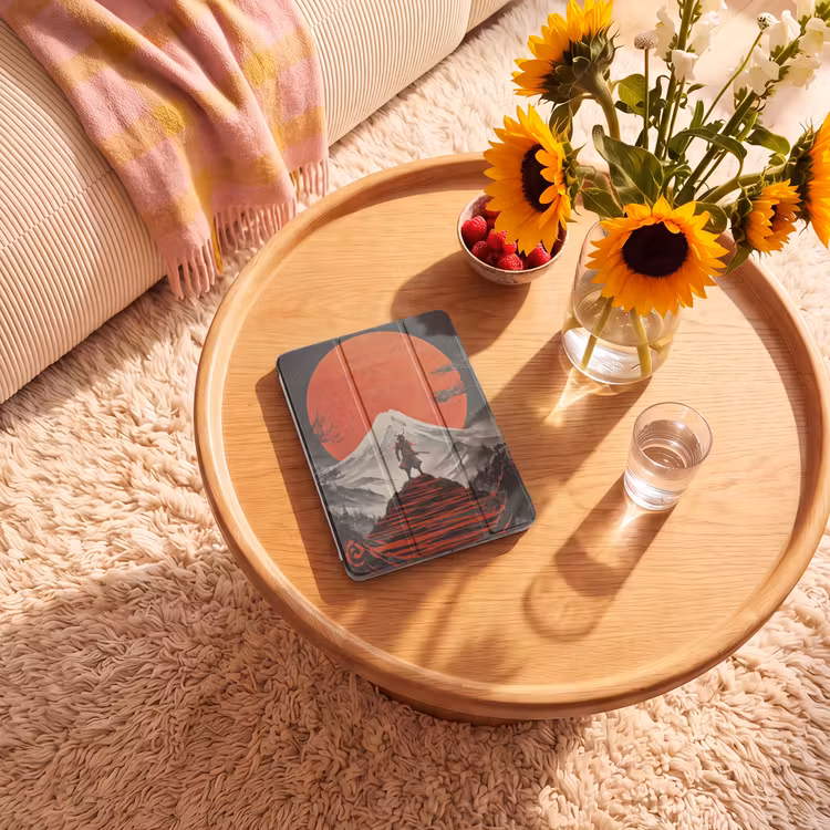 iPad-Hülle - Krieger - Rote Stufen - Sonne - Berg — 2