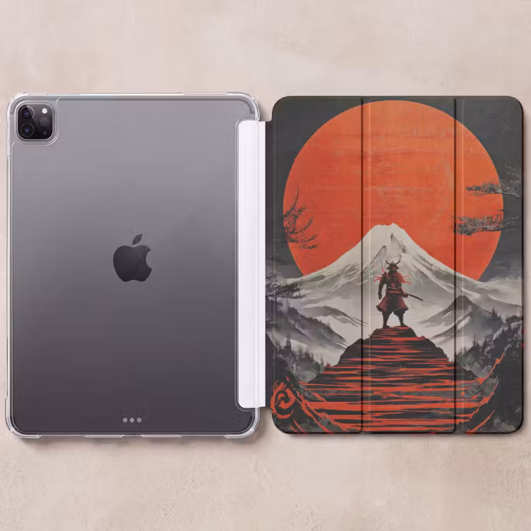 iPad-Hülle - Krieger - Rote Stufen - Sonne - Berg — 6