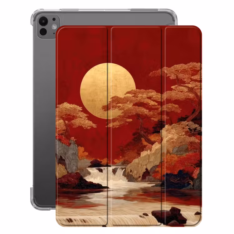 iPad-Hülle - Vollmond - Landschaft - Wasserfall — 1