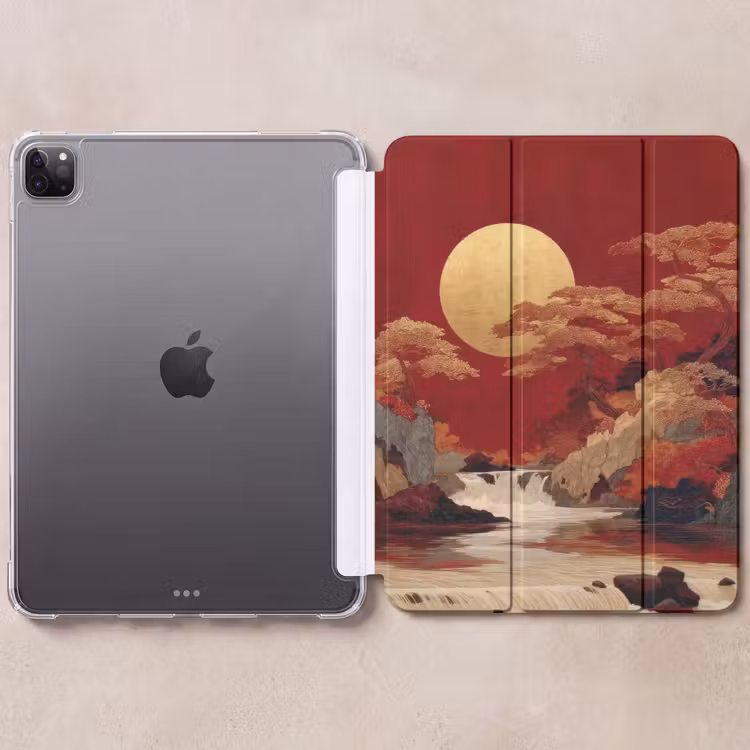 iPad-Hülle - Vollmond - Landschaft - Wasserfall — 6