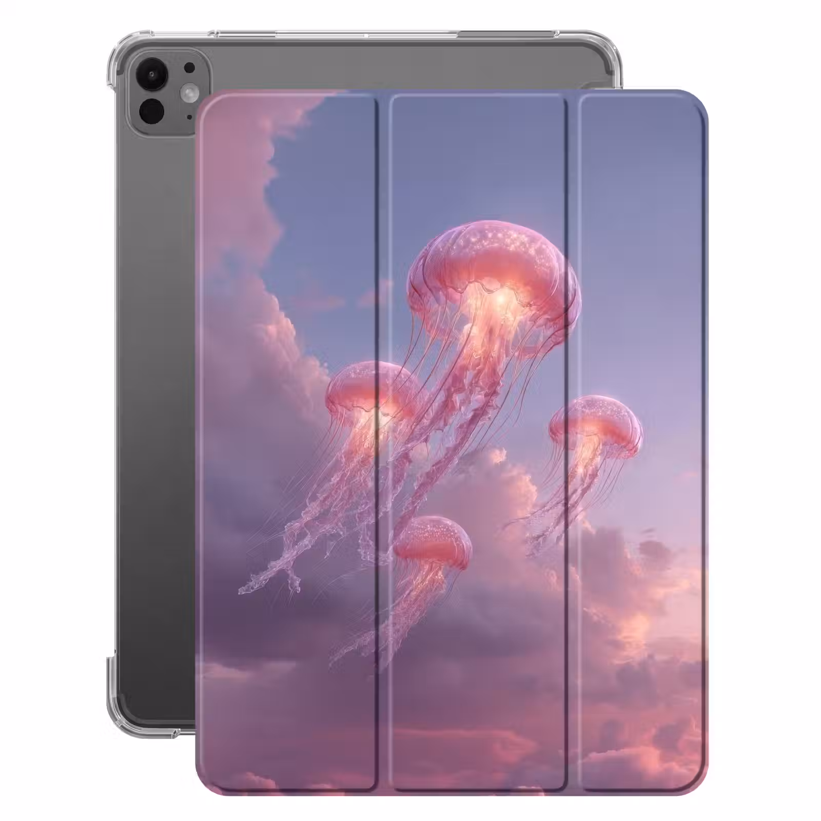 iPad-Hülle - Qualle - Rosa - Wolken — 1
