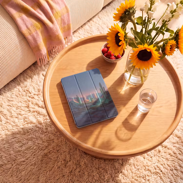 iPad-Hülle - Kaktus - Säulen des Lichts - Sonnenuntergang — 2