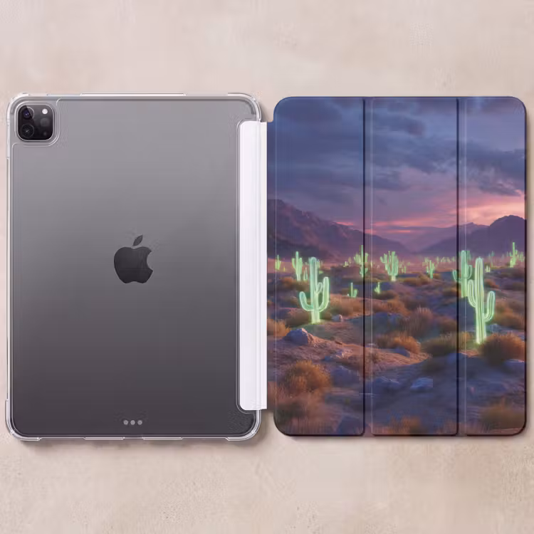 iPad-Hülle - Neon-Kakteen - Wüste - Sonnenuntergang — 6