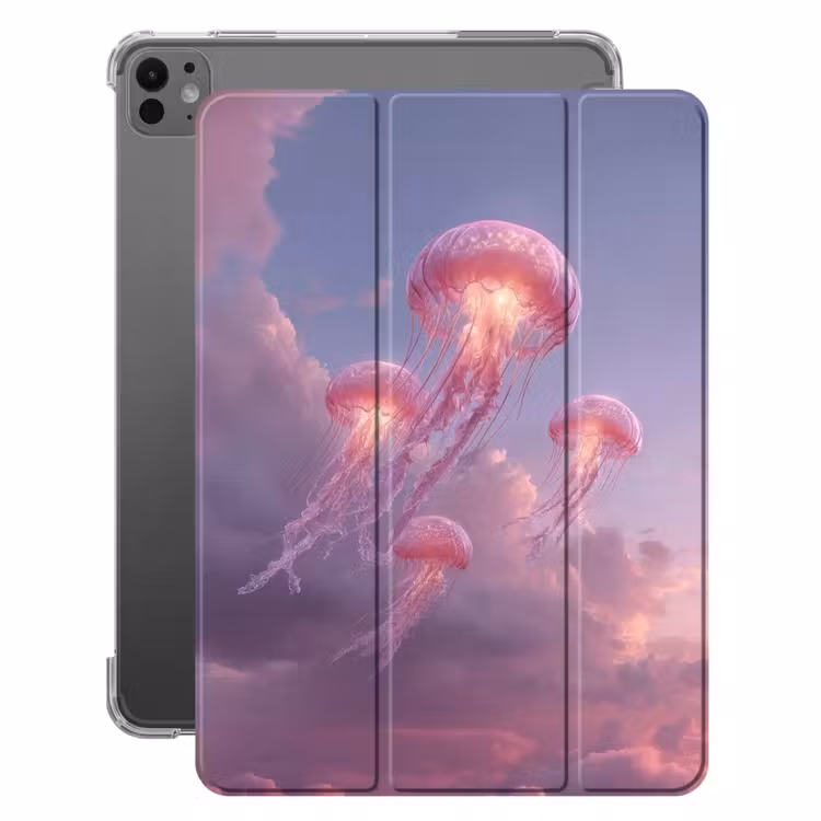 iPad-Hülle - Qualle - Rosa - Wolken — 1