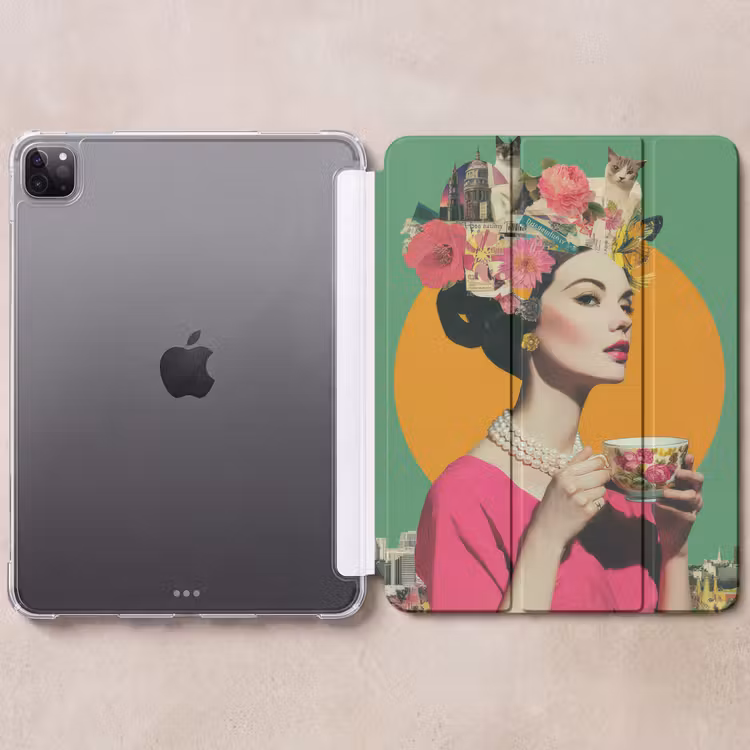 iPad-Hülle - Retro - Frau - Stadt - Sonne — 6